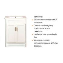 Vanitorio + Espejo Hermes Blanco | Orange