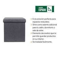 Puff Lotus de 1 Cuerpo Tela Gris | Orange