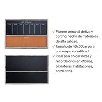 Pizarra Planner de Tiza y Concho 40x60cm | Orange