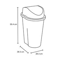 Papelera Plástica 25 Litros Verde | Rimax