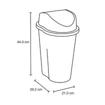 Papelera Plástica 10 Litros Blanca | Rimax