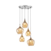 Lámpara Colgante G9x5 Copas de Vidrio | Orange