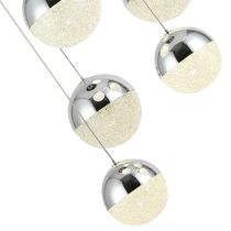 Lámpara Colgante LED 42W con 6 Esferas Plata | Orange
