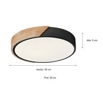 Lámpara de Techo LED 24W Redonda con Pantalla Beige | Orange