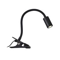 Lámpara de Escritorio LED Flexible con Pinza Negro | Orange