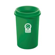Papelera Plástica Evo Verde 50 Litros | Rimax
