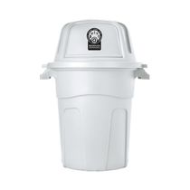 Basurero Plástico Blanco con Tapa Abatible 100 Litros | Rimax
