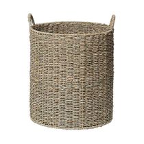 Cesto de Ropa Redondo Fibra Vegetal 48x38cm Beige | Tendance