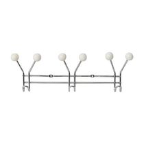 Colgador de 3 Ganchos Cromo/Blanco | Tendance