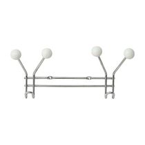Colgador de 2 Ganchos Cromo/Blanco | Tendance