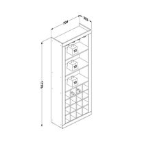 Mueble de Bar Toscana Castaño | Politorno