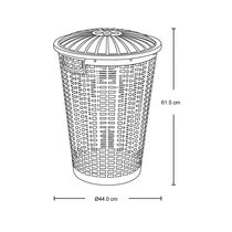 Cesta de Ropa Redondo con Tapa Blanco | Rimax