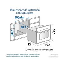 Horno a Gas HG2560 59.5cm Negro | Challenge