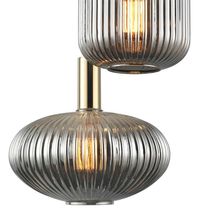 Lámpara Colgante E27 3x40W Vidrio con Relieve 100cm | Orange
