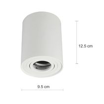 Spot Sobrepuesto Cilindro GU10 50W Blanco | Lightsource