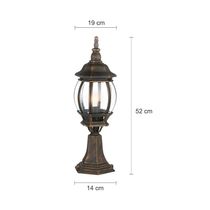 Farol de Poste Exterior E27 100W Bronce | Genova