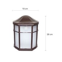 Aplique de Pared Exterior E27 60W Café Mate | Genova