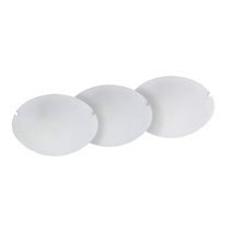 Plafón TriPack E27x2 en Vidrio Blanco | Home Delight