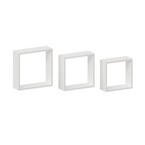 Juego de 3 Repisas Madera Blanca 12mm | Spaceo