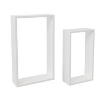 Juego de 2 Repisas Madera Blanca 12mm | Spaceo