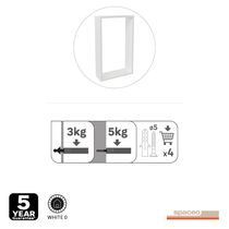 Juego de 2 Repisas Madera Blanca 12mm | Spaceo