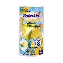 Guante Doméstico Amarillo Talla 8 | Estrella