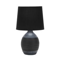 Lámpara de Mesa E27 con Pantalla Negra | Home Delight
