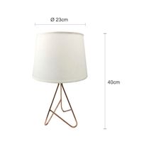 Lámpara de Mesa E27 Base de Metal Cobre | Home Delight