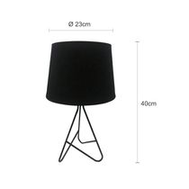 Lámpara de Mesa E27 Base de Metal Negro | Home Delight