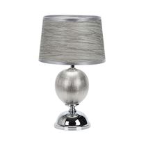 Lámpara de Mesa E27 Base de Metal Silver | Home Delight