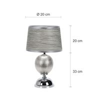Lámpara de Mesa E27 Base de Metal Silver | Home Delight