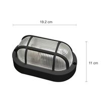 Lámpara de Pared Exterior E27 60W Negro | Genova
