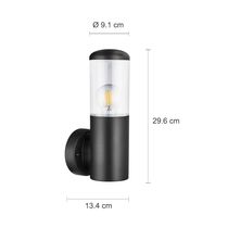 Aplique de Pared Exterior Cilíndrico E27 40W | Genova
