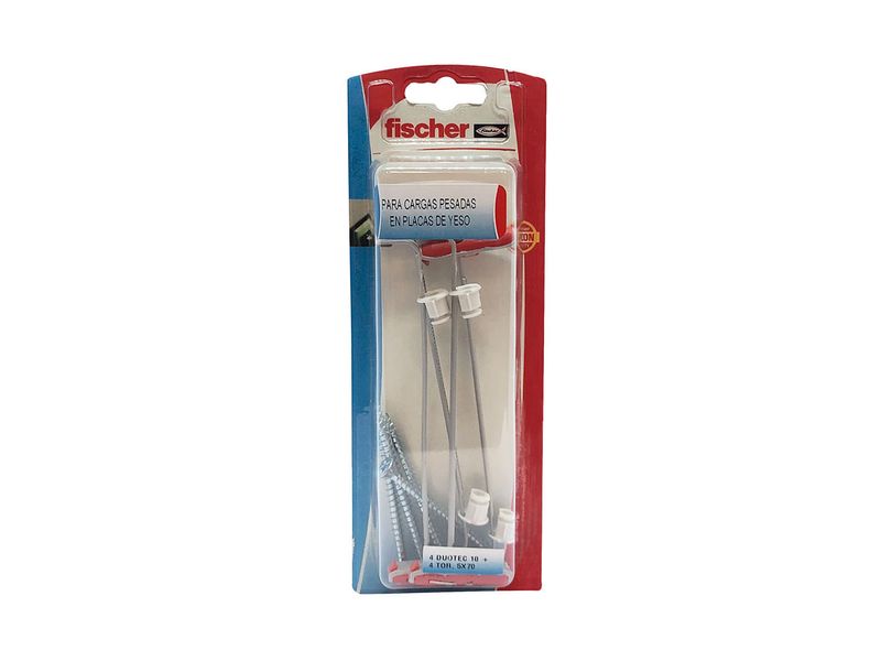 Tacos Duotec 12 Fischer con tornillos de Fischer para placas de yeso