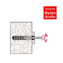 Taco de Nylon SA6 + Tornillo 4.5x35mm 4 Pares | Fischer