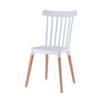 Silla Nova Blanca de Plástico/Madera | Orange