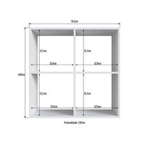 Estantería Modular Blanco 4 Cubos | Orange