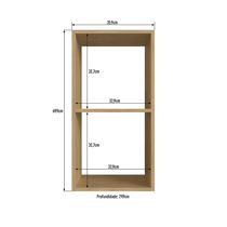 Estantería Modular Maple 2 Cubos | Orange