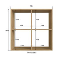 Estantería Modular Maple 4 Cubos | Orange