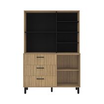Kit Cocina Mariana Nuez/Negro 1 Puerta | Orange