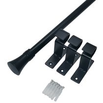 Pack de Cortina Extensible Cónico Negro 120-210cm | Aura