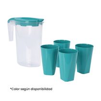 Jarra de 1750ml con 4 Vasos Plástico | Excellent Houseware