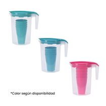 Jarra de 1750ml con 4 Vasos Plástico | Excellent Houseware