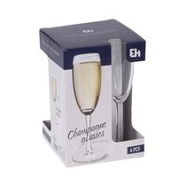 Juego 4 Copas de Champagne 180ml | Excellent Houseware