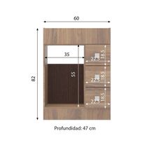 Vanitorio Gardenia Vienez 3 Cajones 82x60cm