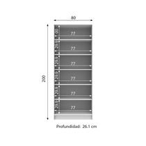 Estantería Modular Andy 80 Blanco 6 Niveles