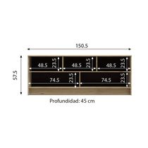 Mesa de TV Haya Maple con 2 Cajones