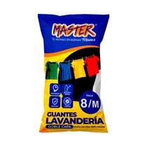 Guante para Lavandería Negro/Amarillo Talla 8 | Master