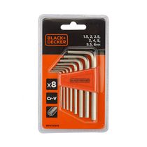Juego de Llaves Hexagonales 8 Piezas | Black + Decker