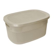 Canastilla Vitta con Tapa 12 Litros Beige | Pica